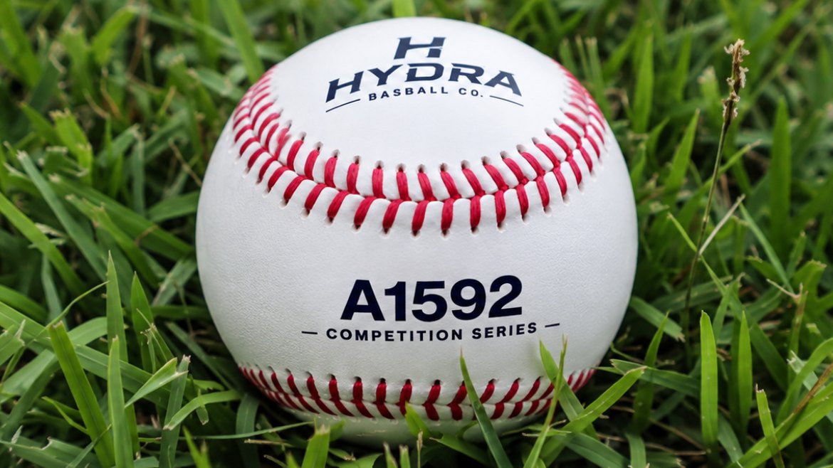 A Hydra A1592 Competition Series ball in the grass